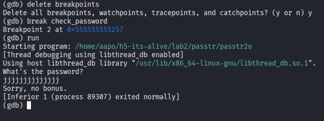 Breakpoint check password