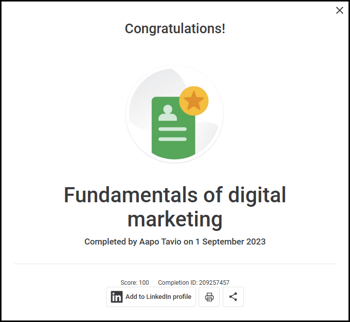 digital marketing certificate