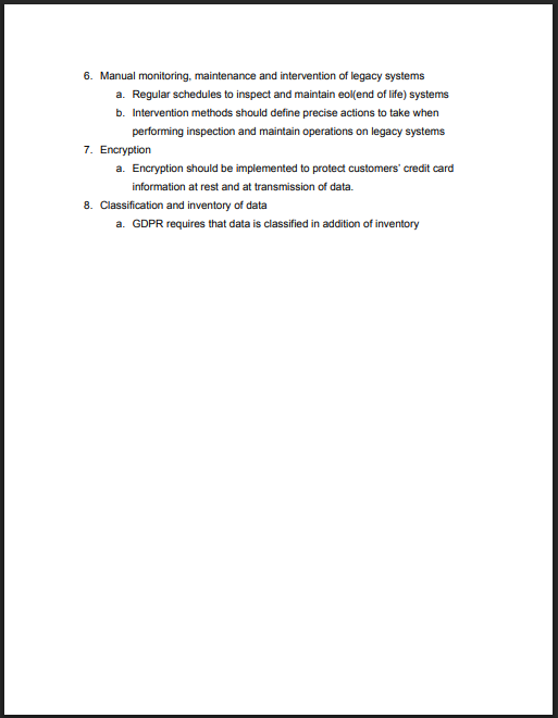 Controls and compliance checklist four