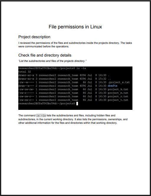 File permissions in linux