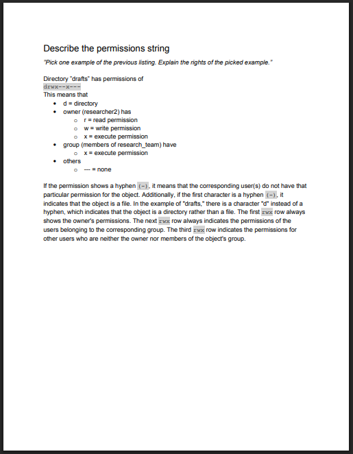 File permissions in linux two