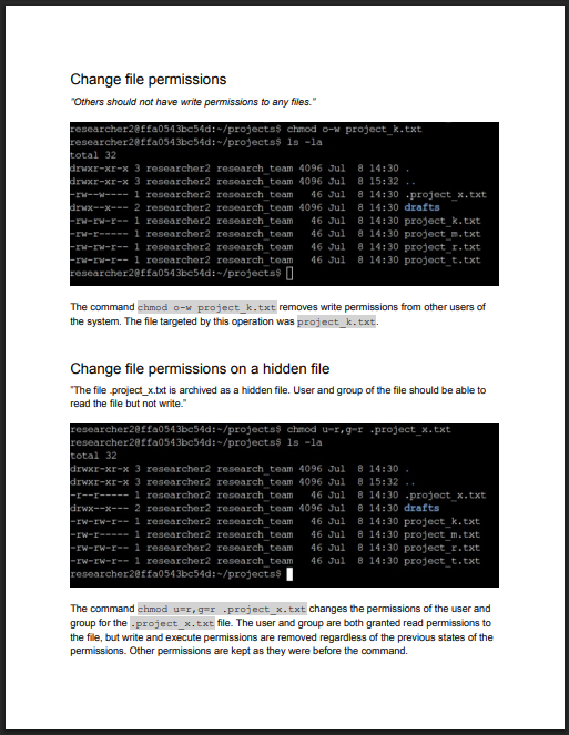 File permissions in linux three